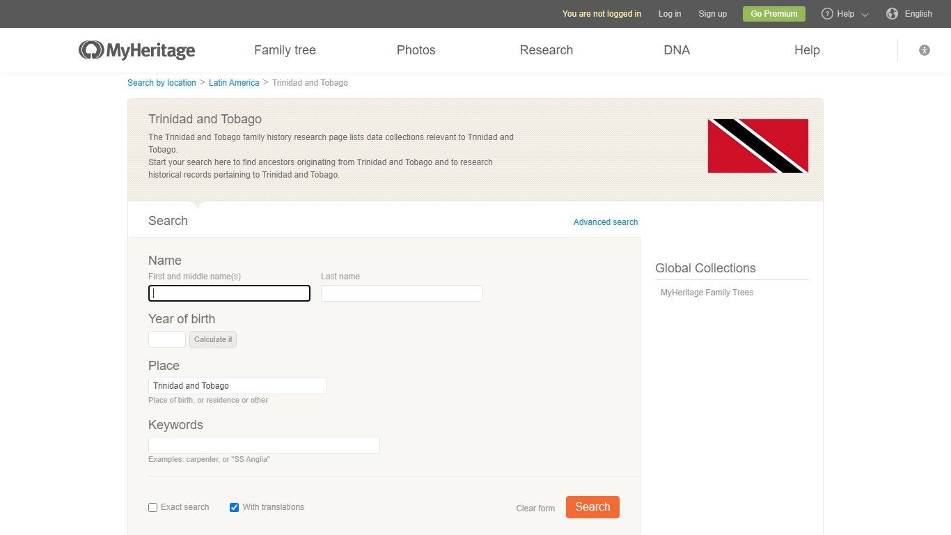 Trinidad and Tobago - Genealogy, Vital Records - MyHeritage